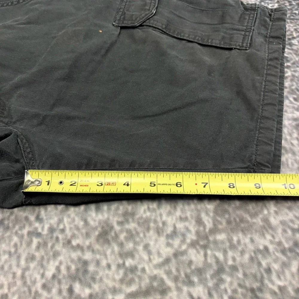 Wrangler Cargo Shorts Mens‎ 34 Black Outdoors Hiking Utility Skater Y2K